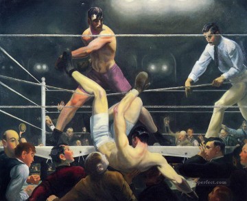 Dempsey and Firpo 1924 George Wesley Bellows Oil Paintings